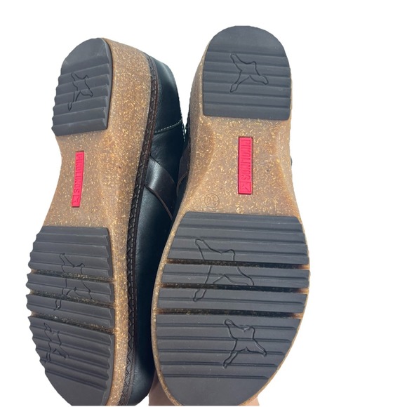 Pikolinos Granada Leather Clogs Mules Women Black Brown Sz 38 7.5 or 8 Excellent - Picture 9 of 10